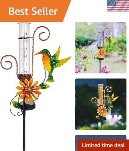 Decorative solar rain gauge - decorative,