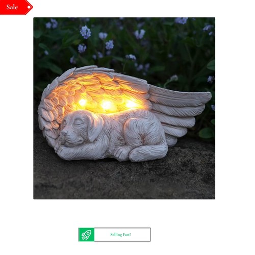 Solar dog memorial light - light,
