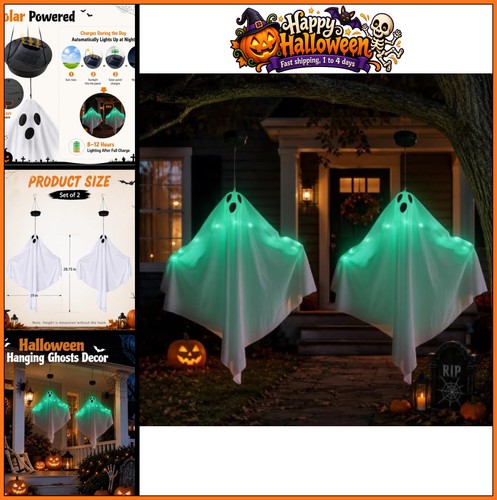 Pack solar halloween ghost - 2,