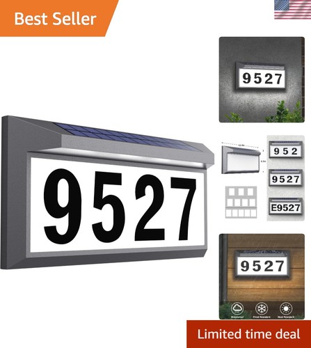Solar address sign with led - solar,