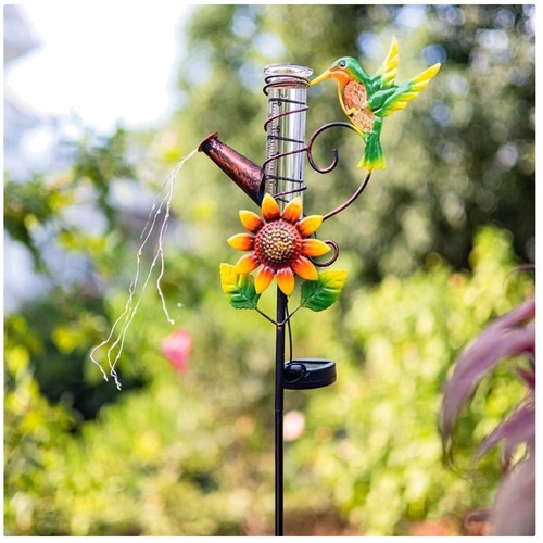Solar hummingbird rain gauge - solar,