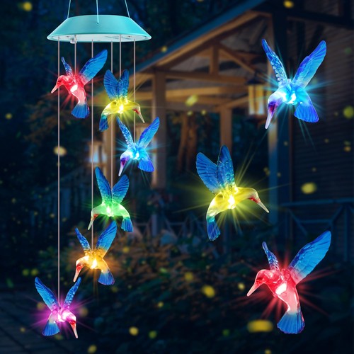 Solar wind chimes outdoor - solar,