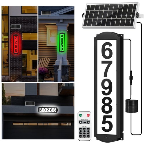 Solar house numbers - house, with