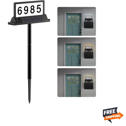 Solar address sign - solar,