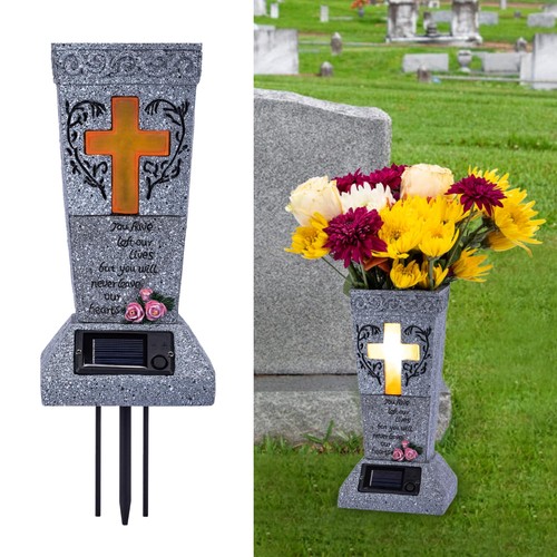 Solar cemetery vase for - cemetery,