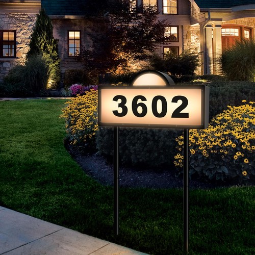 Solar address signs - solar, yard